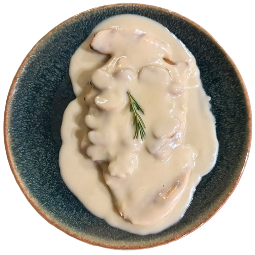 Pollo con Champiñones a la Crema